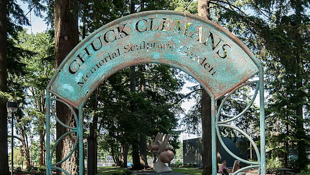 Archway entrance for CCC's sculpture garden