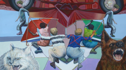 Image of Playing in the Streets painting