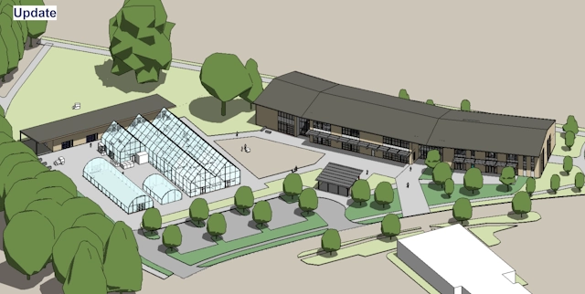 Concept art overhead view of the Natural Resources Center