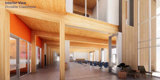 Concept art interior view of a balcony