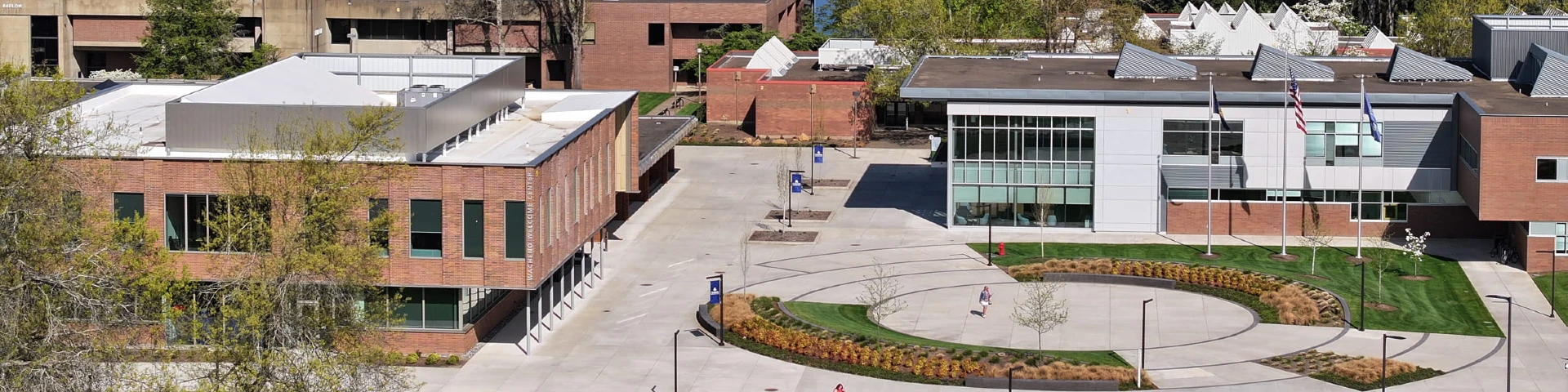 Aerial view of CCC's Oregon City campus