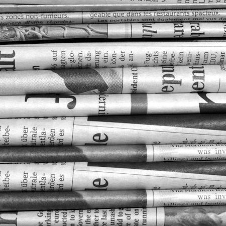 Stack of newspapers