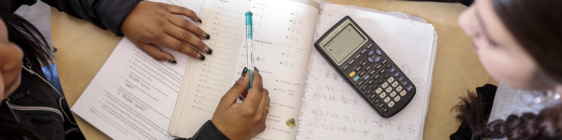 Students at CCC's Tutoring Center