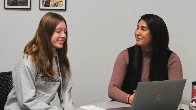 CCC student meets with an academic advisor